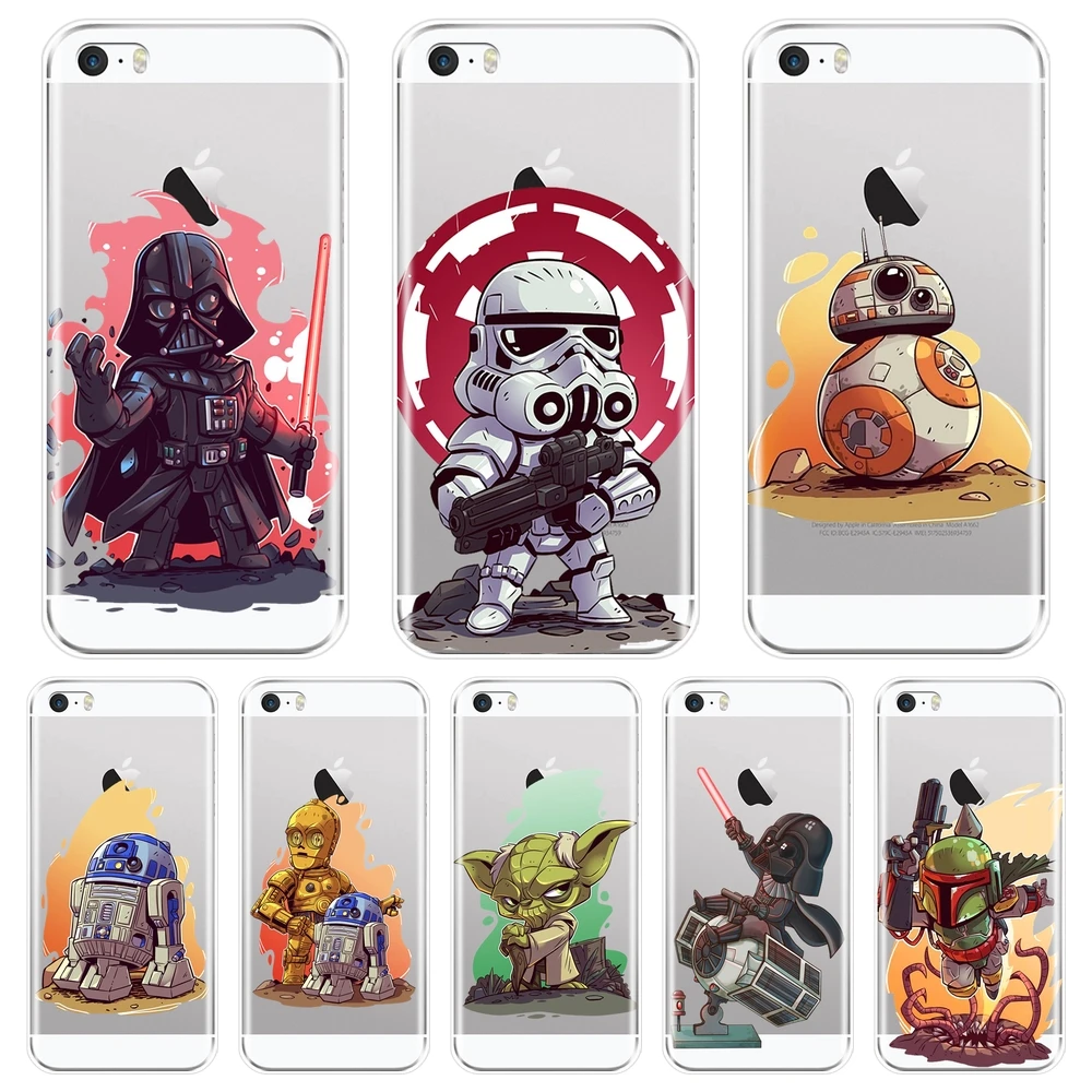 TPU Silicone Phone Case For Apple iPhone 5 5C 5S SE 4 4S Star Wars Darth Vader BB8 Cool Men Soft Back Cover For iPhone 4 5 S
TPU Silicone Phone Case For Apple iPhone 5 5C 5S SE 4 4S Star Wars Darth Vader BB8 Cool Men Soft Back Cover For iPhone 4 5 S