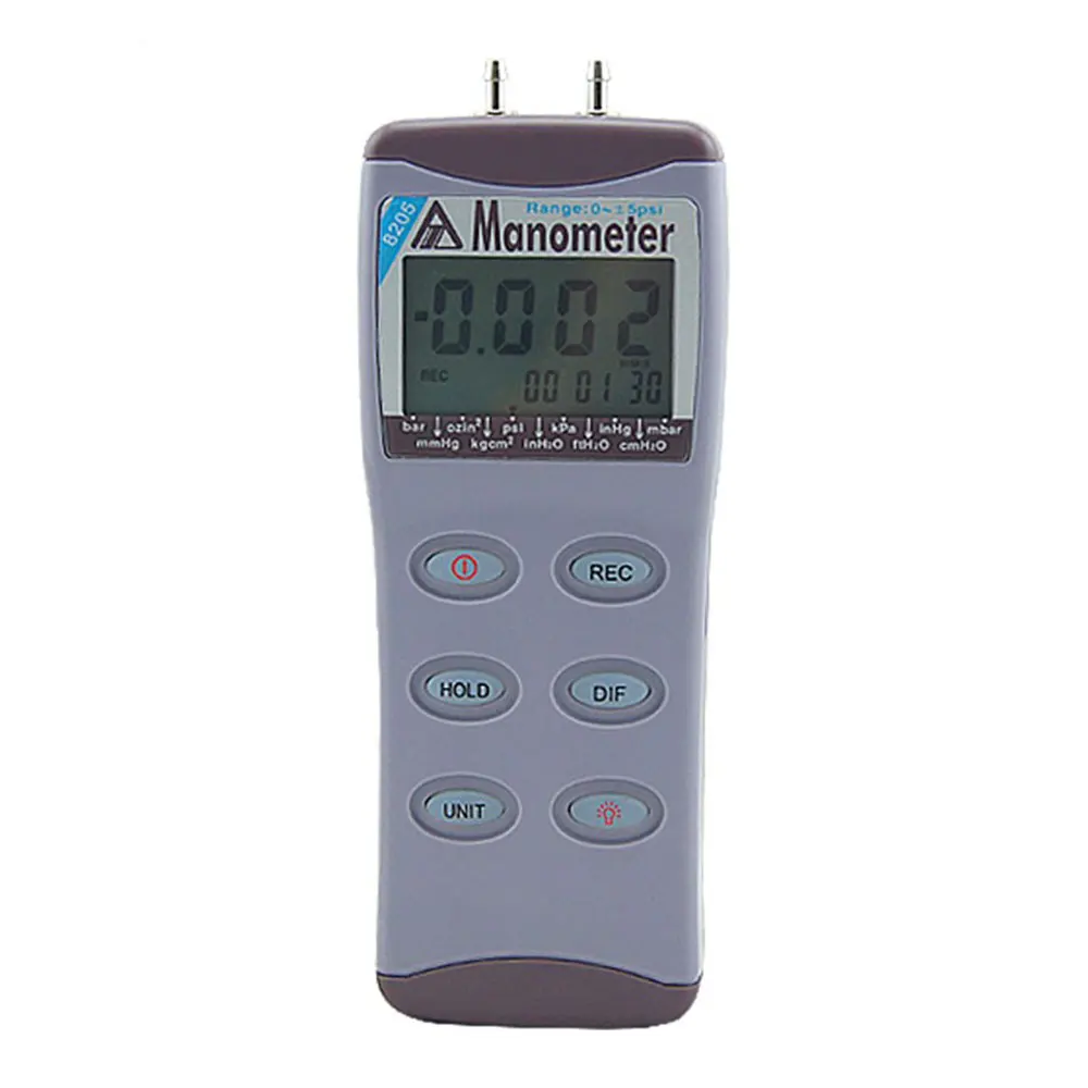 AZ8205 5 PSI Digital Manometer PC Interface Available for Real Time Download,Measure the Air Differential Pressure.
AZ8205 5 PSI Digital Manometer PC Interface Available for Real Time Download,Measure the Air Differential Pressure.