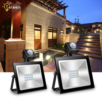 

Motion Sensor LED Flood Light 10W 30W 50W Floodlight Searching Lamp IP65 PIR Outdoor Spotlight AC85-265V Reflector Waterproof