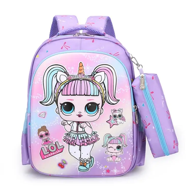 Фото New LOL SURPRISE Doll Cartoon Backpack Children School Bags For Girls Kids Schoolbags Book Bag Primary school Student | Багаж и сумки