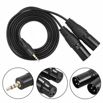 1.5m 3.5mm Stereo Male to Dual XLR Male/Female Audio Cable Mini Jack 1/8 inch to Double XLR Splitter Cables
1.5m 3.5mm Stereo Male to Dual XLR Male/Female Audio Cable Mini Jack 1/8 inch to Double XLR Splitter Cables