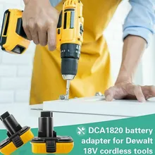 For DEWALT DCA1820 Batteries Charger Converter Compact Electric Drill 20V MAX To 18V Battery Adapter Built In PCBA Angle Grinder
For DEWALT DCA1820 Batteries Charger Converter Compact Electric Drill 20V MAX To 18V Battery Adapter Built In PCBA Angle Grinder