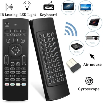 MX3 Air Mouse Remote Control 2.4G RF 3 Gyro 3Gsensor Wireless backlight Keyboard For X96 mini KM9 A95X H96 MAX Android TV Box
MX3 Air Mouse Remote Control 2.4G RF 3 Gyro 3Gsensor Wireless backlight Keyboard For X96 mini KM9 A95X H96 MAX Android TV Box