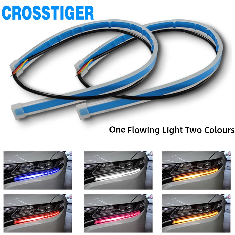 2Pcs Car Styling LED Running Lights Accessories Light Auto Flowing Turn Signal Light Guide Strip Headlight Assembly Flash Lights
2Pcs Car Styling LED Running Lights Accessories Light Auto Flowing Turn Signal Light Guide Strip Headlight Assembly Flash Lights