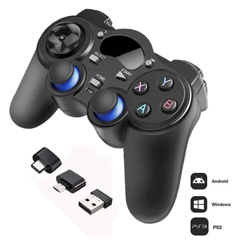 Gamepad Controller 2.4 G Android Wireless Joystick Joypad with OTG Converter For PS3/Smart Phone For Tablet PC Smart TV Box
Gamepad Controller 2.4 G Android Wireless Joystick Joypad with OTG Converter For PS3/Smart Phone For Tablet PC Smart TV Box