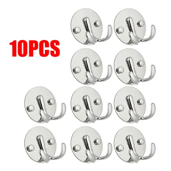 10Pcs Wall Hook Stainless Steel Hanger Coat Robe Towel Hat Clothes Wall Mount High Quality 
10Pcs Wall Hook Stainless Steel Hanger Coat Robe Towel Hat Clothes Wall Mount High Quality