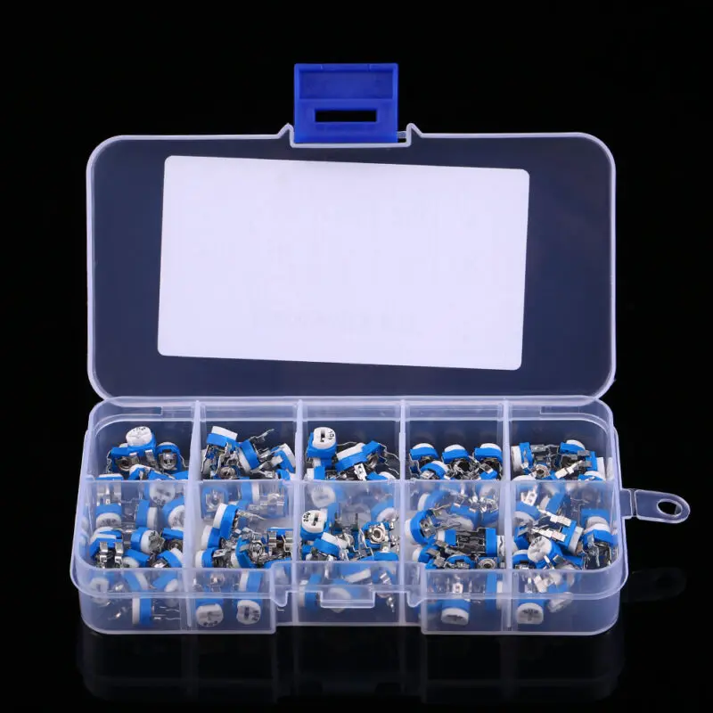 100pcs High Quality 500ohm-1M Ohm Variable Resistor Potentiometer Rheostat Trimpot Trimmer SG | Электроника