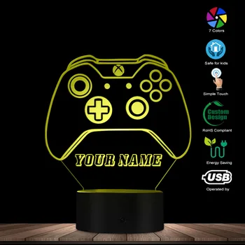 Game Controller Night Light Personalized Free Cusom Name LED Night Lamp 7 Color Change Touch Control Engraved Gift For Gamer
Game Controller Night Light Personalized Free Cusom Name LED Night Lamp 7 Color Change Touch Control Engraved Gift For Gamer