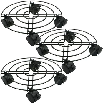 3Pcs Universal Wheel Mobile Flower Stand, Wrought Iron Flower Stand, Floor-Mounted Torus Flower Pot Base with Brake
3Pcs Universal Wheel Mobile Flower Stand, Wrought Iron Flower Stand, Floor-Mounted Torus Flower Pot Base with Brake