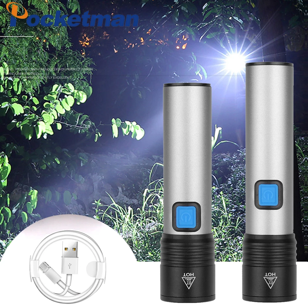 3200LM Flashlight USB Rechargeable Flashlight Waterproof Torch T6 LED Flashlight Portable Zoom Flashlight with Built-in Battery
3200LM Flashlight USB Rechargeable Flashlight Waterproof Torch T6 LED Flashlight Portable Zoom Flashlight with Built-in Battery