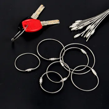 5Pcs EDC Keychain Tag Rope Stainless Steel Wire Cable loop Outdoor Lock Gadget Ring Key keyring Circle Camp Luggage
5Pcs EDC Keychain Tag Rope Stainless Steel Wire Cable loop Outdoor Lock Gadget Ring Key keyring Circle Camp Luggage