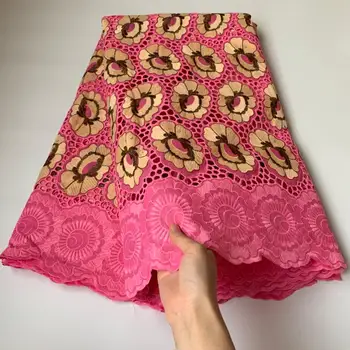 High Quality Swiss Hollow Out Embroidery 100% Cotton Fabric with Stone 5Yards Perforated African Brocade Fabric for Wedding 2020 
High Quality Swiss Hollow Out Embroidery 100% Cotton Fabric with Stone 5Yards Perforated African Brocade Fabric for Wedding 2020