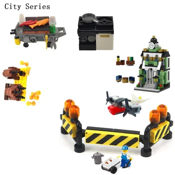 City Series House Garbage Truck Barbecue Stall Car Plane Model Building Blocks Toys For Children Birthday Gifts Life Scene Sets 
City Series House Garbage Truck Barbecue Stall Car Plane Model Building Blocks Toys For Children Birthday Gifts Life Scene Sets