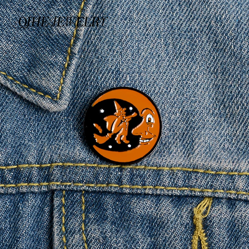 QIHE JEWELRY Halloween Pins Moon Broom Witch Lapel Enamel pins Brooches Badges Clothes Bags pins Festival Gift for Kids Friends
QIHE JEWELRY Halloween Pins Moon Broom Witch Lapel Enamel pins Brooches Badges Clothes Bags pins Festival Gift for Kids Friends