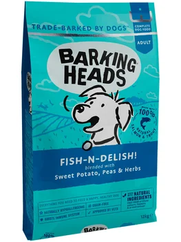 BARKING HEADS BARKING HEADS Fish-vkusnuypirogek for adult dogs of all breeds with salmon, trout and sweet potato
BARKING HEADS BARKING HEADS Fish-vkusnuypirogek for adult dogs of all breeds with salmon, trout and sweet potato