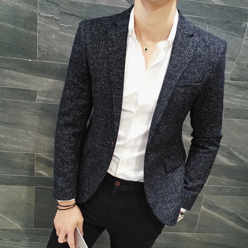 2020 High-grade Fabric Autumn And Winter Korean Version Of The Tide Men's Slim Suit Men's Jacket British Wind Casual Small Suit
2020 High-grade Fabric Autumn And Winter Korean Version Of The Tide Men's Slim Suit Men's Jacket British Wind Casual Small Suit