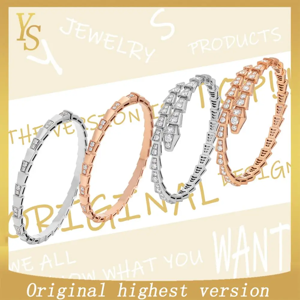 YS bracelet 1:1 top version original design outer ring full set zircon snake-shaped Roman bracelet fashion classic
YS bracelet 1:1 top version original design outer ring full set zircon snake-shaped Roman bracelet fashion classic