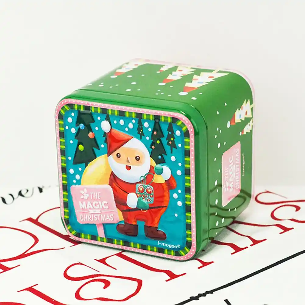 christmas santa elk tinplate gift box mini snowman storage candy