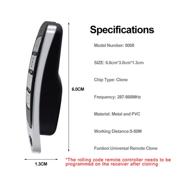 10Pcs Multi Frequency 300-900MHZ Rolling Garage Doors Gate Remote Control Duplicator For Fixed Rolling Code Transmitter
10Pcs Multi Frequency 300-900MHZ Rolling Garage Doors Gate Remote Control Duplicator For Fixed Rolling Code Transmitter