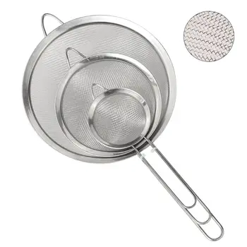 Stainless steel kitchen sieve fine mesh, reinforced handle, set of 4 sizes 8/12 /18/20cm
Stainless steel kitchen sieve fine mesh, reinforced handle, set of 4 sizes 8/12 /18/20cm