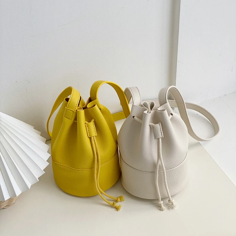 Сумка-мешок женская круглая маленькие брендовые сумочки через плечо японский