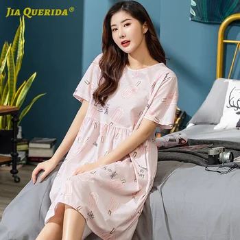 New Floral Printing Summer Soft Woman Clothes Sleep Dress Crew Neck Long Shirt Nighty Nighties for Woman Summer Short Sleeve
New Floral Printing Summer Soft Woman Clothes Sleep Dress Crew Neck Long Shirt Nighty Nighties for Woman Summer Short Sleeve
