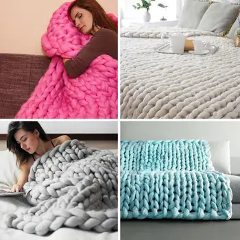 Sofa Blanket Woollen Blanket Throw Blanket Hand-Woven Knitted Warm Comfortable Convenient Fuzzy Blankets
Sofa Blanket Woollen Blanket Throw Blanket Hand-Woven Knitted Warm Comfortable Convenient Fuzzy Blankets