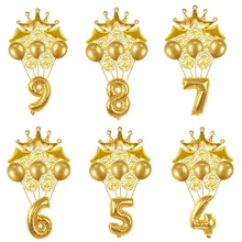 13Pcs/Set Gold Number Foil Balloons 40 Inch Balloon Crown Digital Helium Ballon Wedding Deco Baby Shower Birthday Party Supplies
13Pcs/Set Gold Number Foil Balloons 40 Inch Balloon Crown Digital Helium Ballon Wedding Deco Baby Shower Birthday Party Supplies