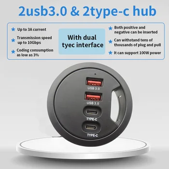 Table Grommet USB Splitter Home Office Desktop USB Type-c Adapter Hub Phone Charger EU Plug
Table Grommet USB Splitter Home Office Desktop USB Type-c Adapter Hub Phone Charger EU Plug