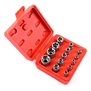 14pcs Socket Tamper Proof E4-E24 Set Female E Type Socket Metric Standard Chrome Vanadium Alloy Steel Tool Sets Torx Star Bit
14pcs Socket Tamper Proof E4-E24 Set Female E Type Socket Metric Standard Chrome Vanadium Alloy Steel Tool Sets Torx Star Bit