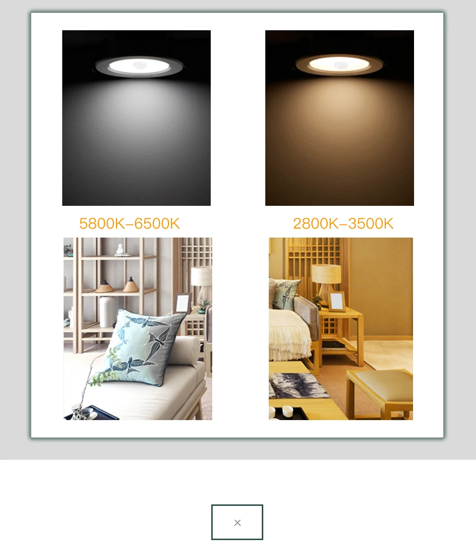 PIR Motion Sensor LED Downlights Recessed 5W 10W 15W 20W 85-265V LED Auto Lamp Smart LED Downlight Corridor Indoor Lighting