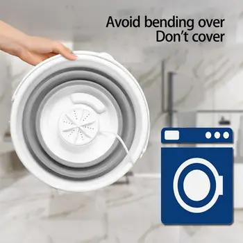 5/10L Large Volume Mini Ultrasonic Foldable Washing Machine Rotating Turbines Washer USB Charging Laundry Clothes Cleaner Travel
5/10L Large Volume Mini Ultrasonic Foldable Washing Machine Rotating Turbines Washer USB Charging Laundry Clothes Cleaner Travel