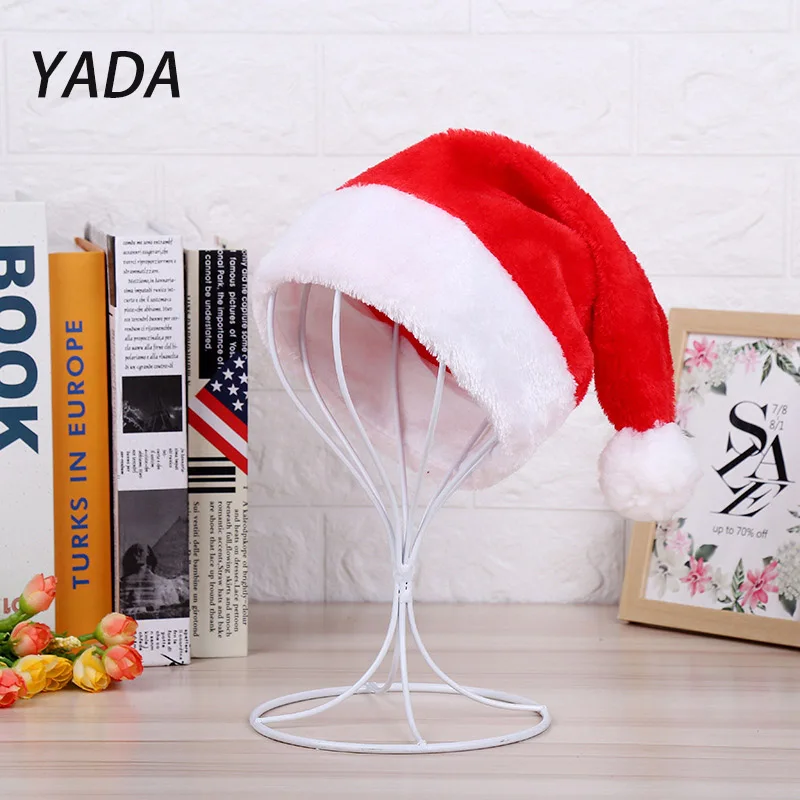 

YADA New Year Thick Christmas Hat Adults Kids Christmas Decorations For Home Xmas Santa Claus Gifts Decor Winter Caps TW210048