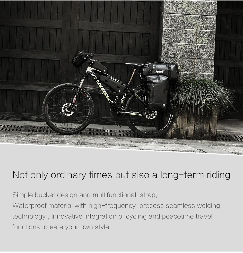 Rhinowalk Bicycle Luggage Bags 20L Full Waterproof for Road Bike Rear Rack Trunk Cycling Saddle Storage Pannier Multi Travel Bag (2)