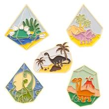 

Cartoon Dinosaur Enamel Pins Brooches Irregular Shape Pins Ancient Time Pterosauria Brooches On Backpack For Kids Gift Wholesale