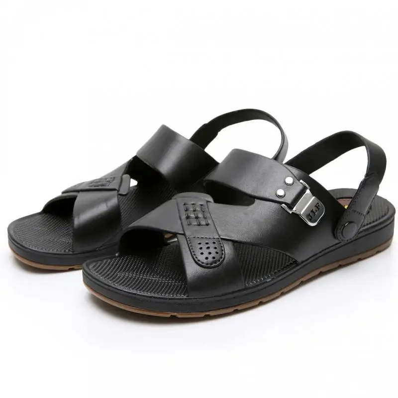 Фото 2020 New Men Sandals Genuine Split Leather Beach Shoes Brand Casual Slippers Sneakers Summer Flip Flops | Обувь