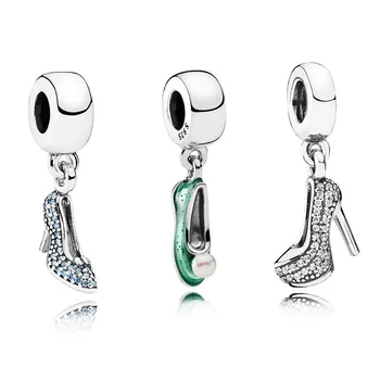 S925 Sterling Silver Original Pan Ballet Slippers Pendant crystal High Heels shoes charm beads Fashion DIY Bracelet bangles Gift
S925 Sterling Silver Original Pan Ballet Slippers Pendant crystal High Heels shoes charm beads Fashion DIY Bracelet bangles Gift