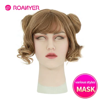 

ROANYER May Silicone Female Face For Crossdresser Woman Shemale Silikon Face Realistic Artificial Face Transgender Cosplay