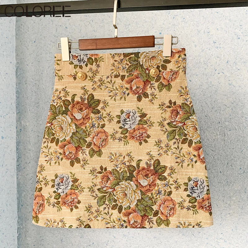Vintage Jacquard Skirts Womens 2023 Spring Runway Designers A-line Mini Skirt Female
Vintage Jacquard Skirts Womens 2023 Spring Runway Designers A-line Mini Skirt Female