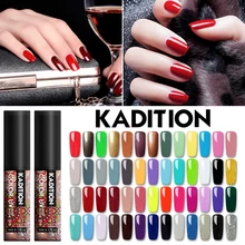 KADITION nouveau bricolage paillettes vernis à ongles Semi Permanent coloré LED UV beauté manucure peinture pour travaux manuels 5ml Gel ongles tremper(China)