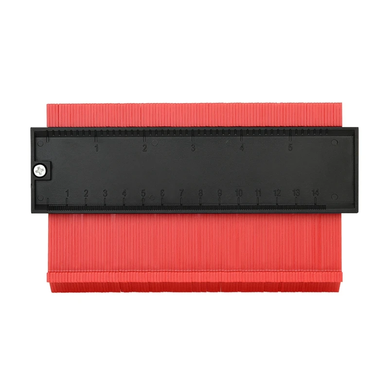 New-Profile Gauge 6-Inch Profile Replicator Tile Edge Profile Ruler for Copying Irregular Shape Marker Tools Red