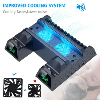 PS4/PS4 Slim/PS4 Pro Vertical Dual Controller Charger Console Cooling Stand Charging Station LED Fan For SONY Playstation 4
PS4/PS4 Slim/PS4 Pro Vertical Dual Controller Charger Console Cooling Stand Charging Station LED Fan For SONY Playstation 4