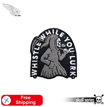Novelty Grim Reaper Skeleton Embroidered Patches for Jackets Iron on Biker Motorcycle Punk Front Vest Accessory Free Shipping
Novelty Grim Reaper Skeleton Embroidered Patches for Jackets Iron on Biker Motorcycle Punk Front Vest Accessory Free Shipping