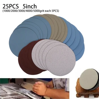 25PCS Set 5Inch Sanding Discs Hook Loop Sandpaper 1000 /2000/3000/4000/5000Grit For Mahogany Furniture
25PCS Set 5Inch Sanding Discs Hook Loop Sandpaper 1000 /2000/3000/4000/5000Grit For Mahogany Furniture