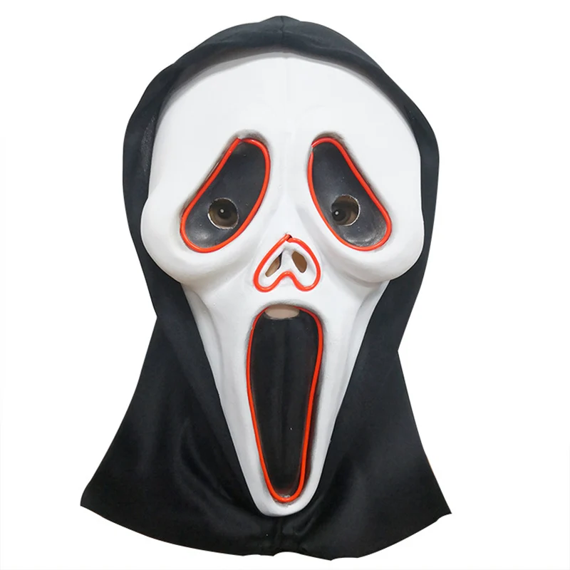 Party Scary Mask EL Wire LED Luminous Ghost Face Scream Masks Creepy For Halloween Masquerade Skull Face Mask
Party Scary Mask EL Wire LED Luminous Ghost Face Scream Masks Creepy For Halloween Masquerade Skull Face Mask