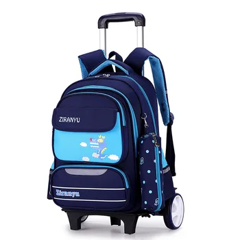 

Removable Children School Bags with 2/3 Wheels for boys Girls Trolley school Backpacks Kids Wheeled Bag kids Rolling Schoolbags