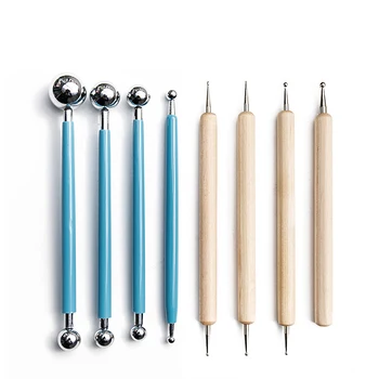 Pottery clay tool 8-piece set steel ball pill rod point drill pen soft pottery diy indentation creation carving supplies
Pottery clay tool 8-piece set steel ball pill rod point drill pen soft pottery diy indentation creation carving supplies