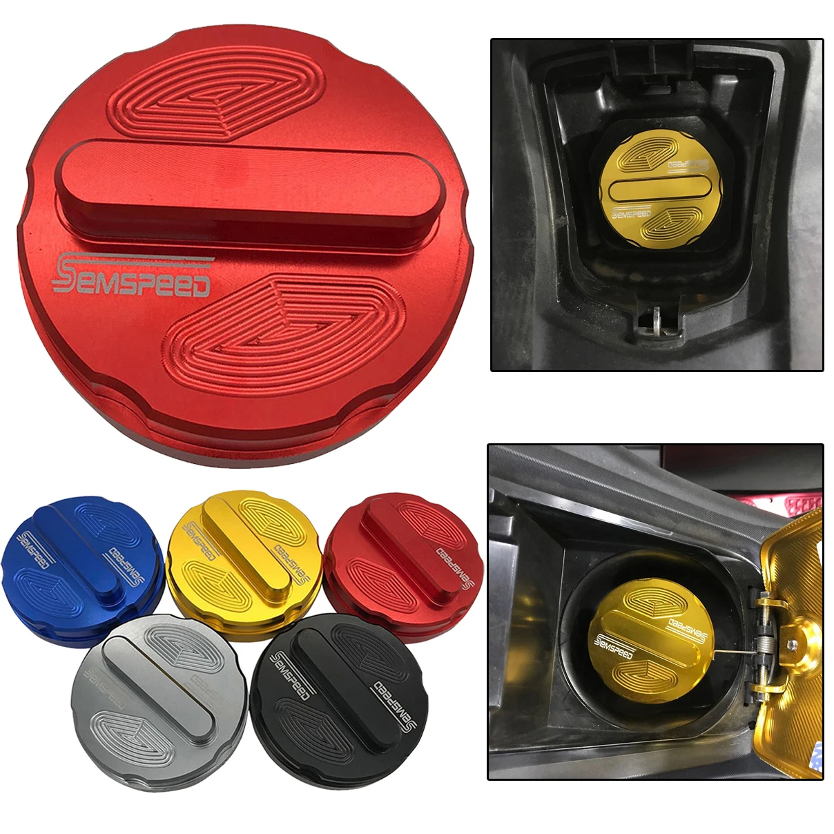 Мотоциклетная Крышка для бака топлива SEMSPEED CNC Yamaha Aerox155 NVX 155 150 125 2015 2019 2020|Накладки