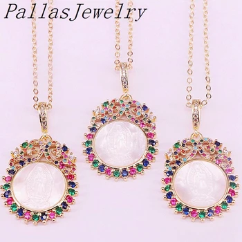 5Pcs Mother of Pearl Shell Virgin Mary Pendant, Gold Plating Charm, Pave Colorful Cubic Zirconia Virgin Mary Jewelry Necklace
5Pcs Mother of Pearl Shell Virgin Mary Pendant, Gold Plating Charm, Pave Colorful Cubic Zirconia Virgin Mary Jewelry Necklace