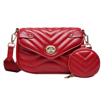 women messenger bag small v pattern soft pu leather brand designer lady shoulder bag set with small round coin bag wide strap 
women messenger bag small v pattern soft pu leather brand designer lady shoulder bag set with small round coin bag wide strap